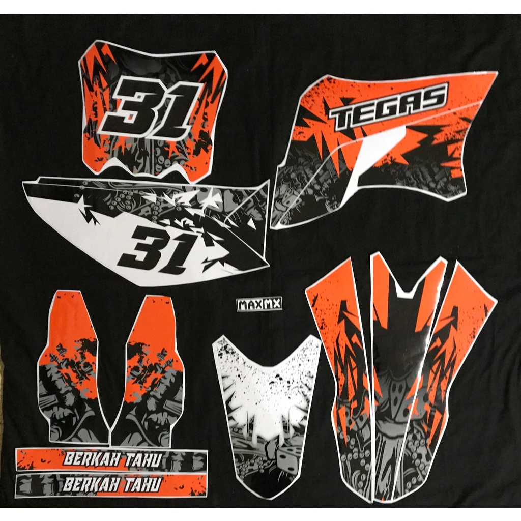 decal klx 150 s orange supermoto