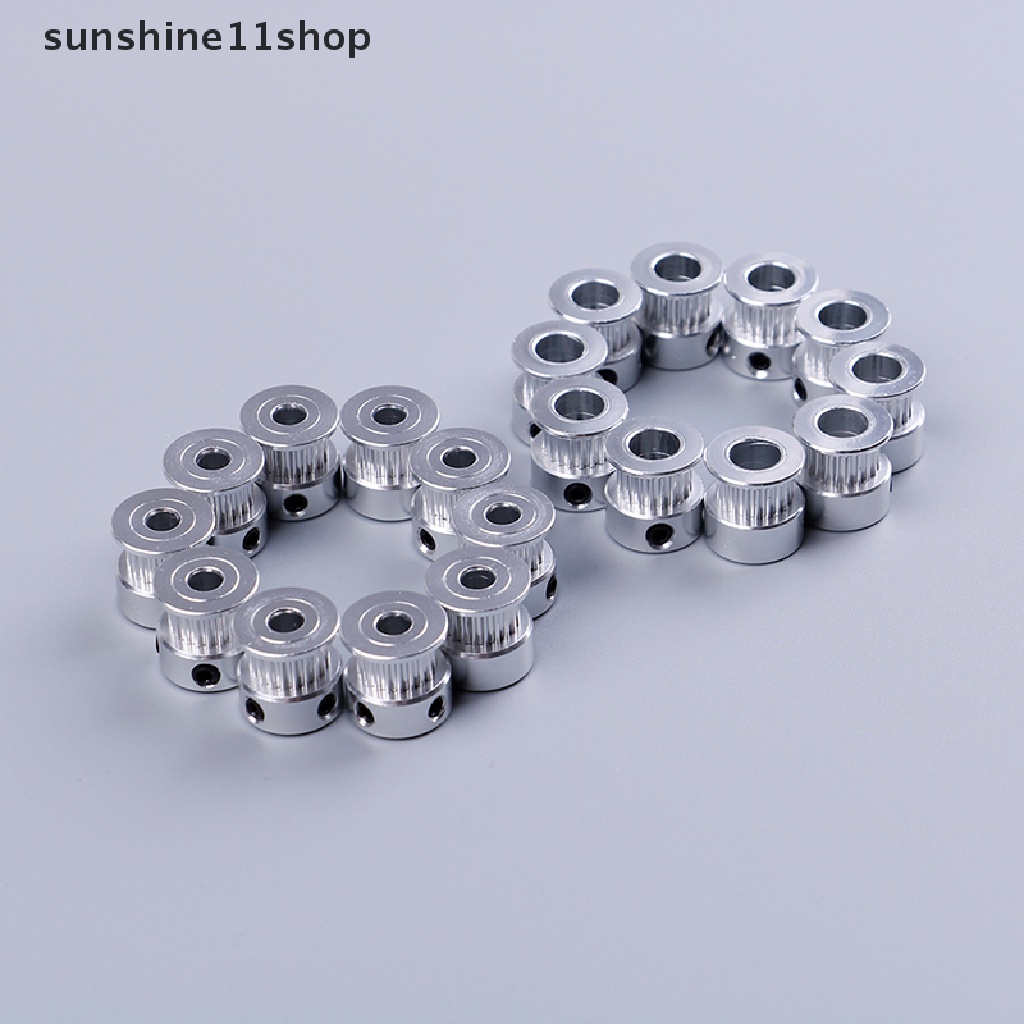 Sho 10Pcs gt2 timing pulley 20 Gigi bore 5mm 8mm Untuk gt2 synchronous belt 2gt