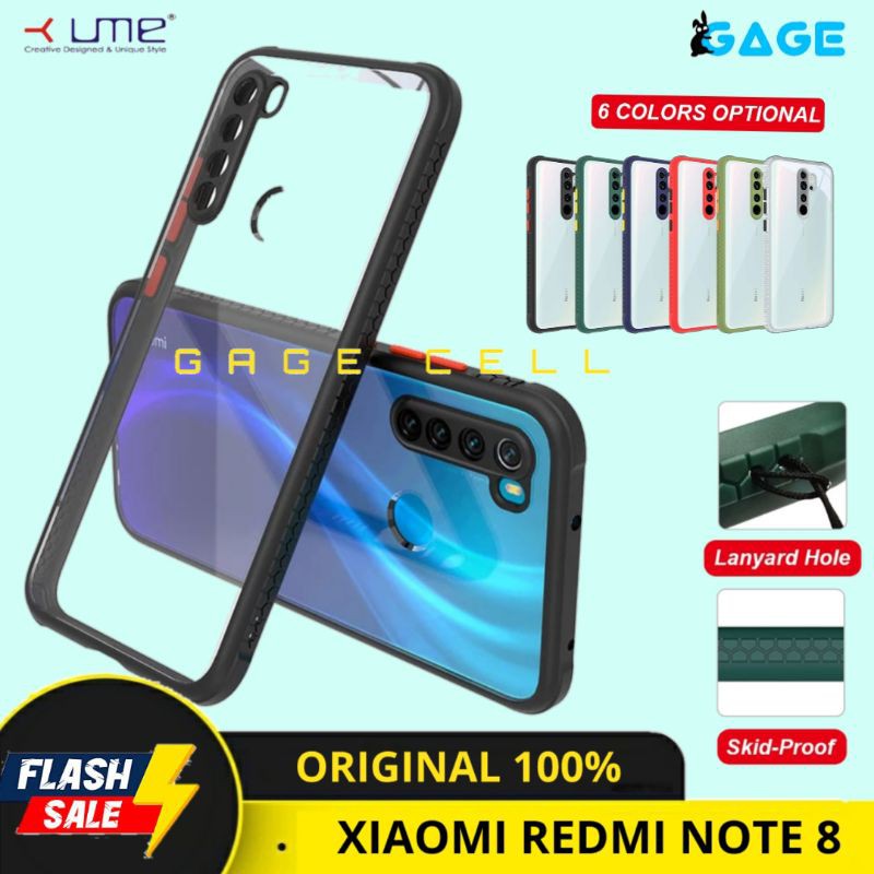 ORIGINAL ✅ SOFTCASE CASE HYBRID FUZE CRYSTAL XIAOMI REDMI NOTE 8 - CASING HARDCASE REDMI NOTE8 COVER