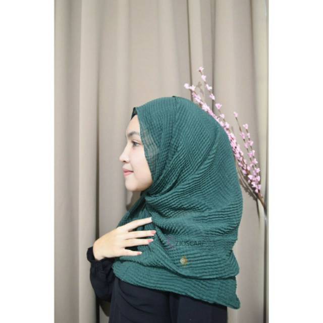 A36 PASHMINA PLISKET KOTAK Pashmina Crinkle ZIOSCARF kerudung bawal malaysia waffle shawl