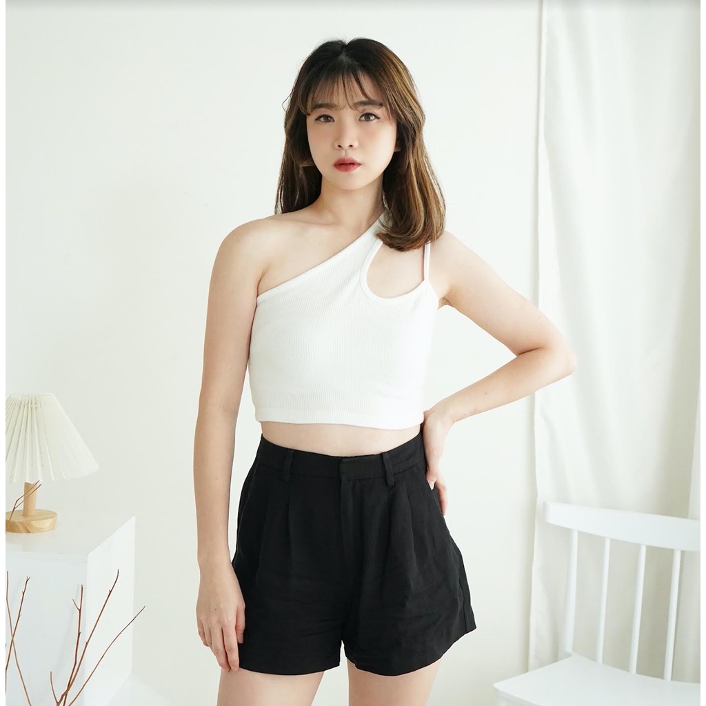 Korean Tanktop Kaos Crop Tank Top Korea Baju Atasan Wanita 162