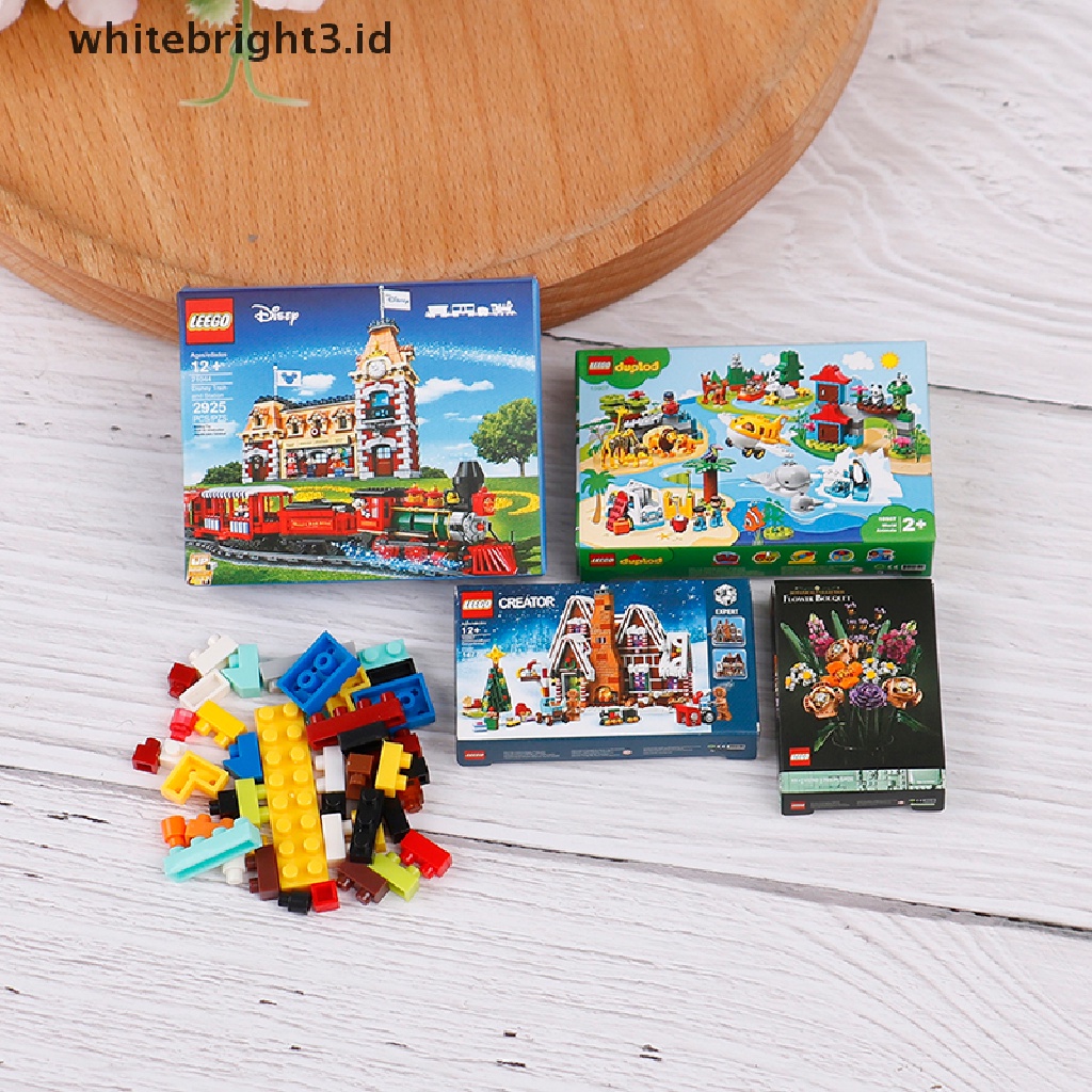 {whitebright3.id} Dollhouse Miniature Building Blocks and Box Simulation Model Toy ,