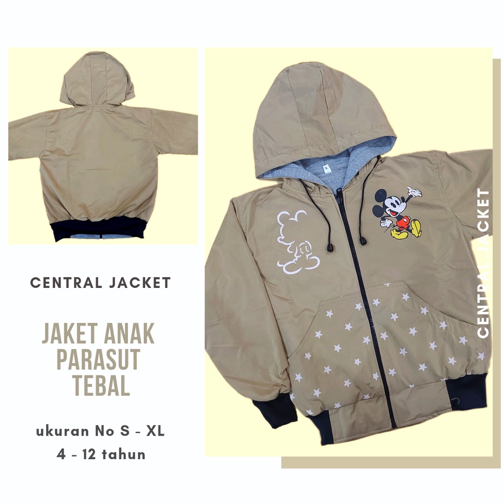 Jaket Anak Perempuan Tebal Karakter Mickey - Jaket Anak Musim Dingin