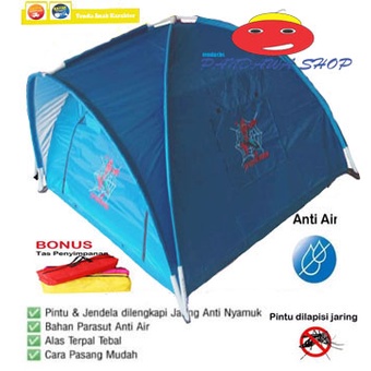 Tenda anak Ful Biru / Tenda Mainan Anak / Tenda Ukuran 100cm.120cm.140cm