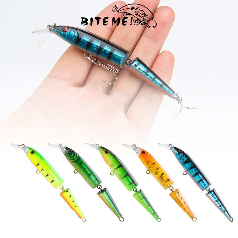 Alat Pancing 10cm/7.5g Umpan Pancing Buatan Minnow Lure Plastic Bait CrankBait Umpan Ikan Umpan Mancing Kail Pancing relix nusantara Umpan Pancing Umpan Mancing CrankSet 2-Segment Alat Pancing Murah