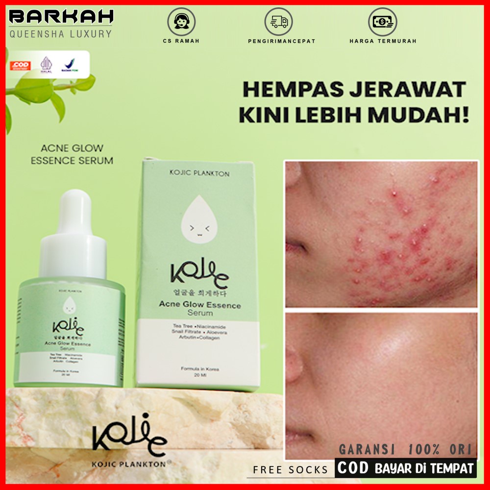 KOJIC Perawatan Wajah Face Serum Acne Glow Brightening Whitening Pemutih Muka Glowing Wanita Wonder 