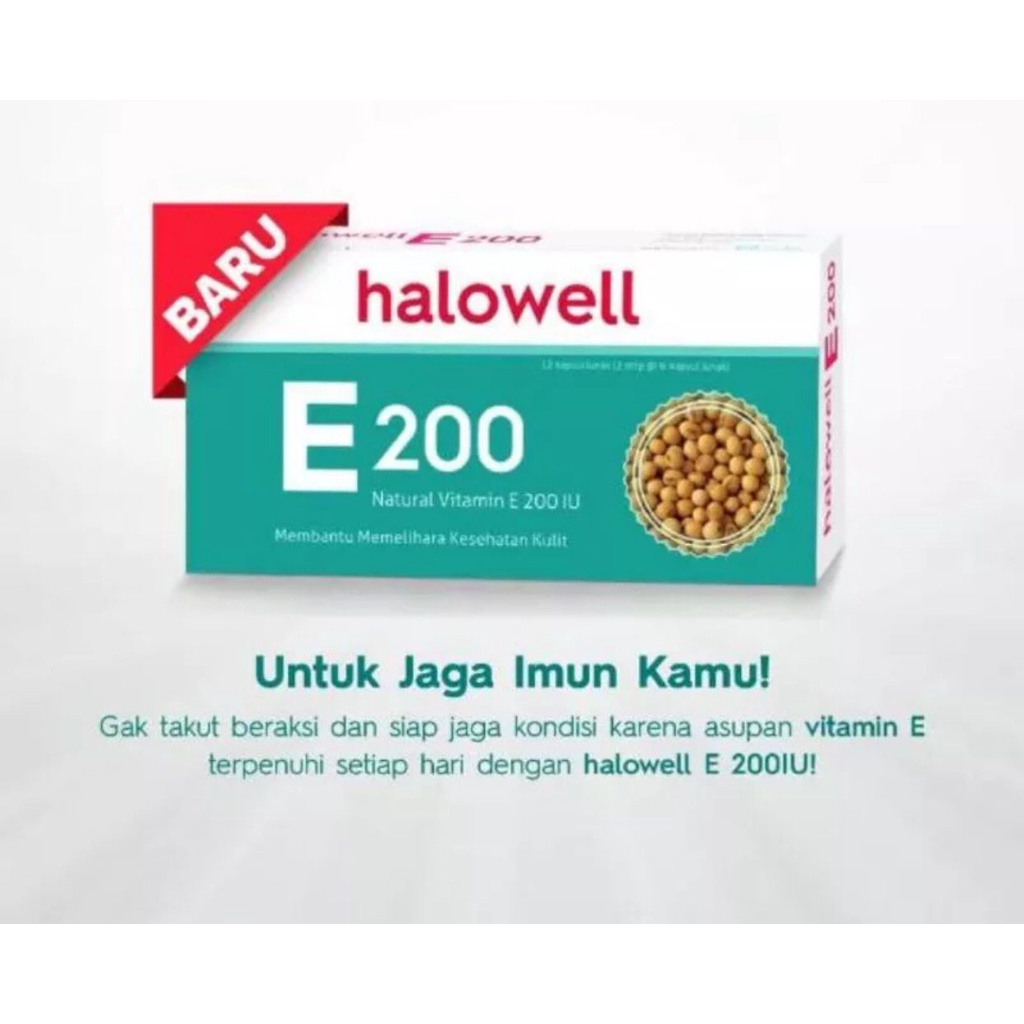 HALOWELL E 200 IU ISI 12 VITAMIN E 200 IU SUPLEMEN DAYA TAHAN TUBUH