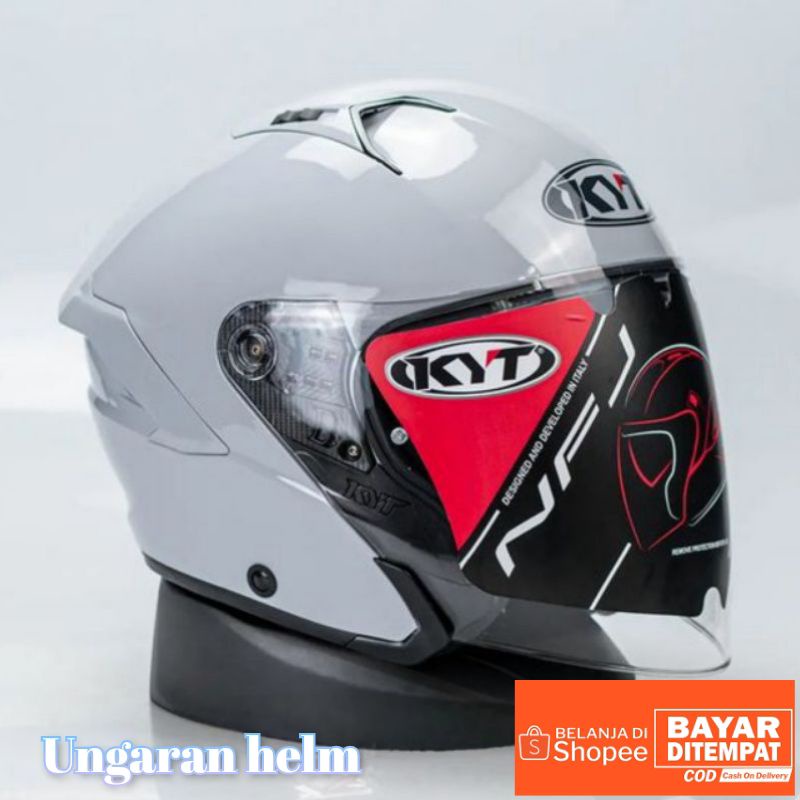 Helm KYT nfj solid asphalt grey (ongkir termurah)