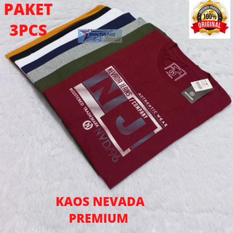 PROMO BAJU PRIA DISTRO / 100RB DAPAT 3PCS MOTIF RANDOM ACAK  / KAOS TRENDY MASA KINI / KAOS NEVADA PREMIUM / KAOS PRIA DISTRO / KAOS NEVADA ORIGINAL