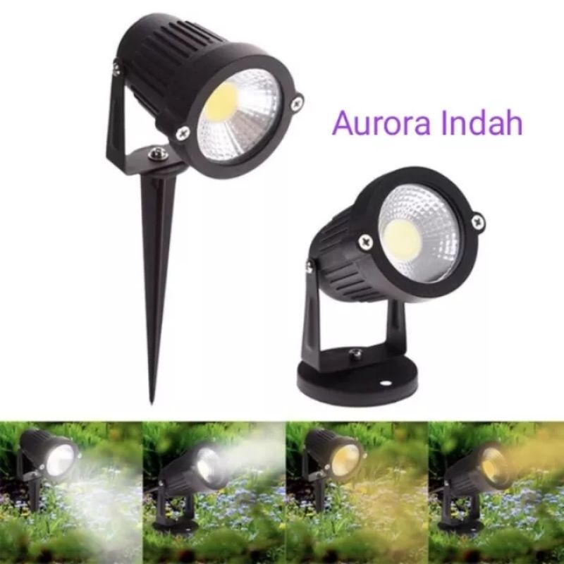 Lampu Taman LED 5Watt 5 W COB SOROT Tancap Piringan Lampu Dekorasi Taman 5W Lampu Taman Murah Terang