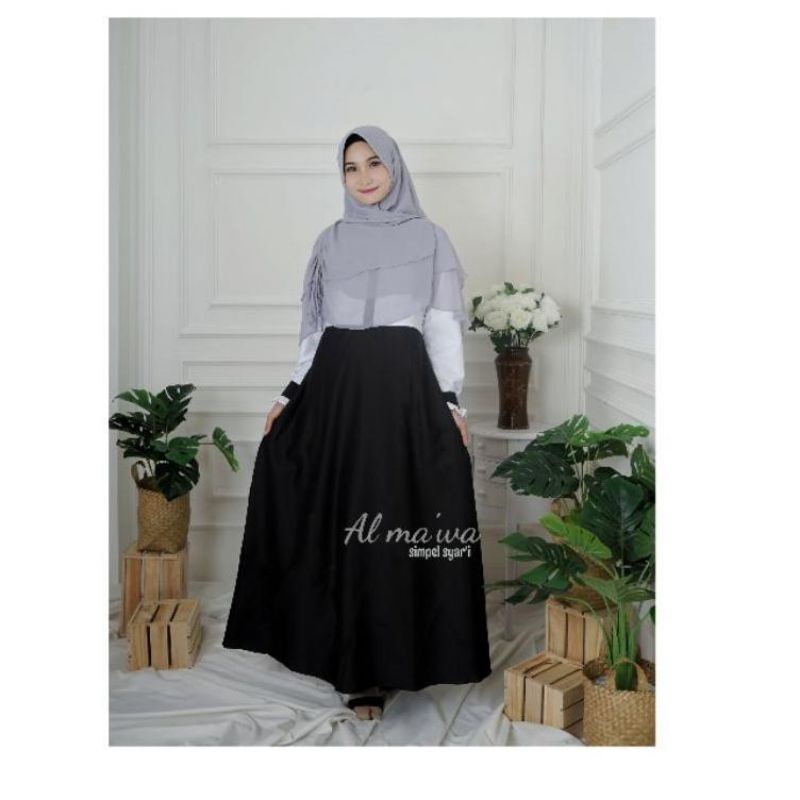 BAJU GAMIS SERAGAM  HITAM PUTIH (S.M.L.XL ) SERAGAM DINAS PNS /GURU/PEMDA