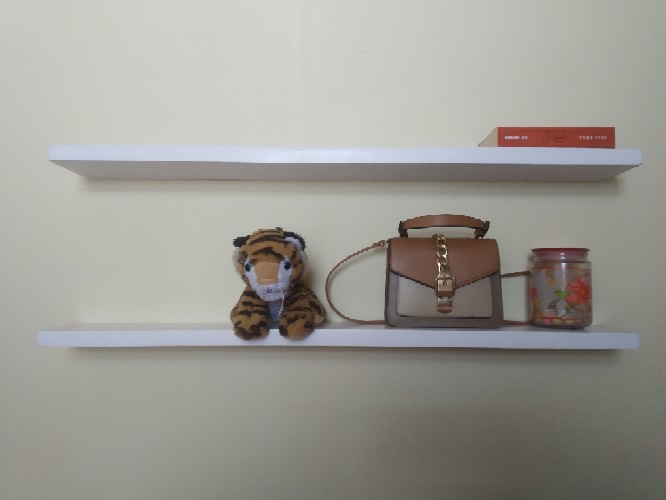 (100x14x3)rak Dinding Minimalis 1 Set Dapat 2 Pcs