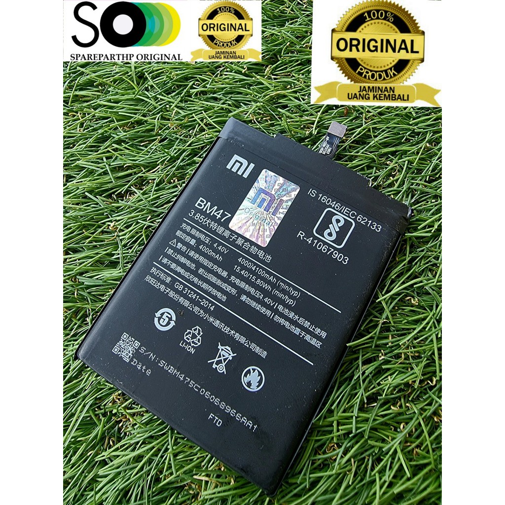 DIJAMIN ORI 100% BATRE / BATTERY / BATERAI BM47 XIAOMI REDMI 3 / 4X