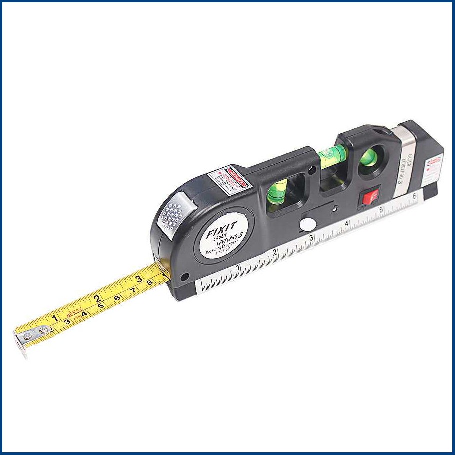Waterpass Laser Meteran Penggaris Fixit Level Pro 3 - Taffware
