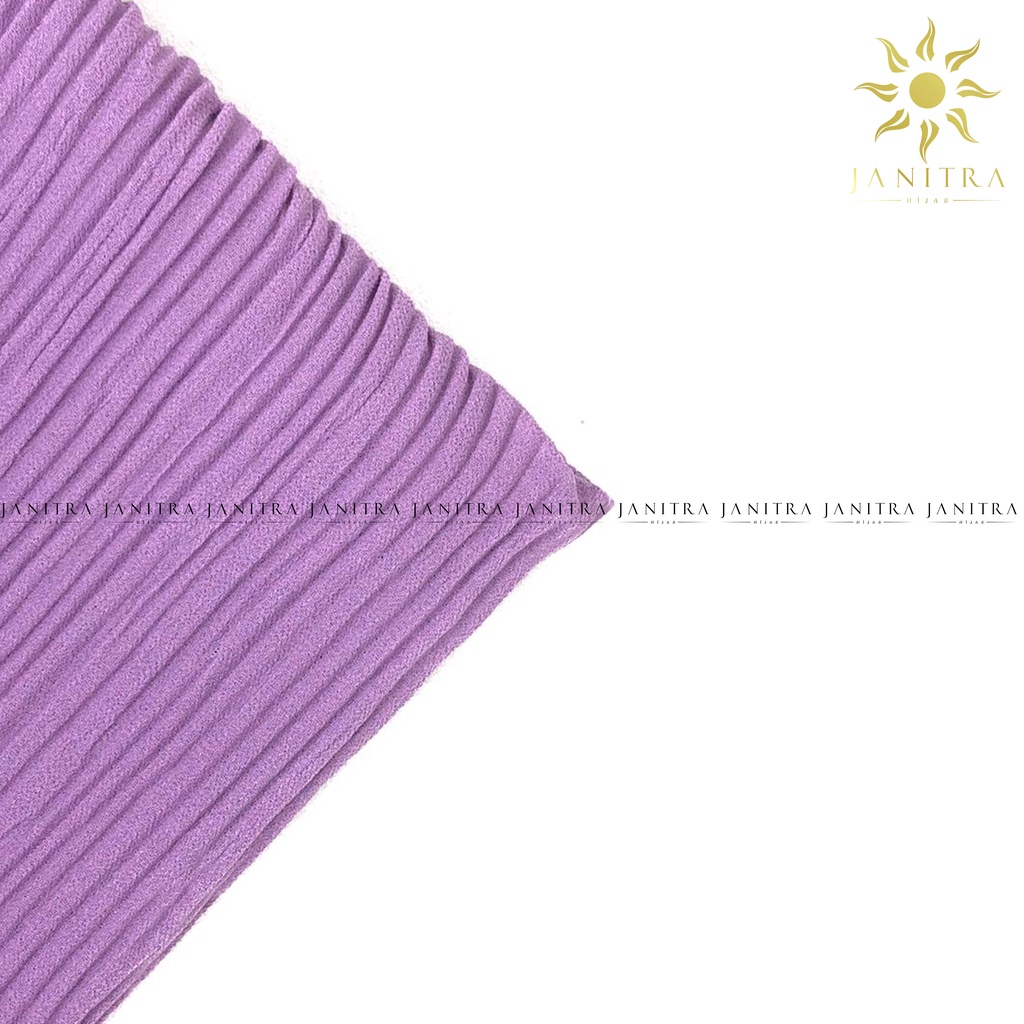 Jilbab Bergo Plisket Ceruty Babydoll | Kerudung Plisket | Bergo Maryam Plisket | Jilbab Instan-lilac