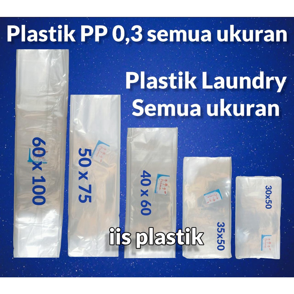 Jual Kantong Plastik Pp Bening Besar Laudry Kue Kering Dll Plastik Bening Semua Ukuran 3725