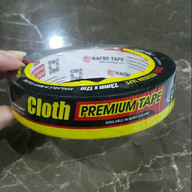

Lakban kain hitam cloth nachi 1" (23mmx12m) premium cloth tape - lakban jilid