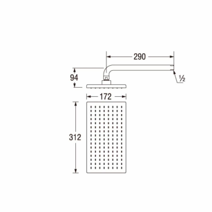 san ei S170-L ORIGINAL wall rain shower pemasangan di tembok