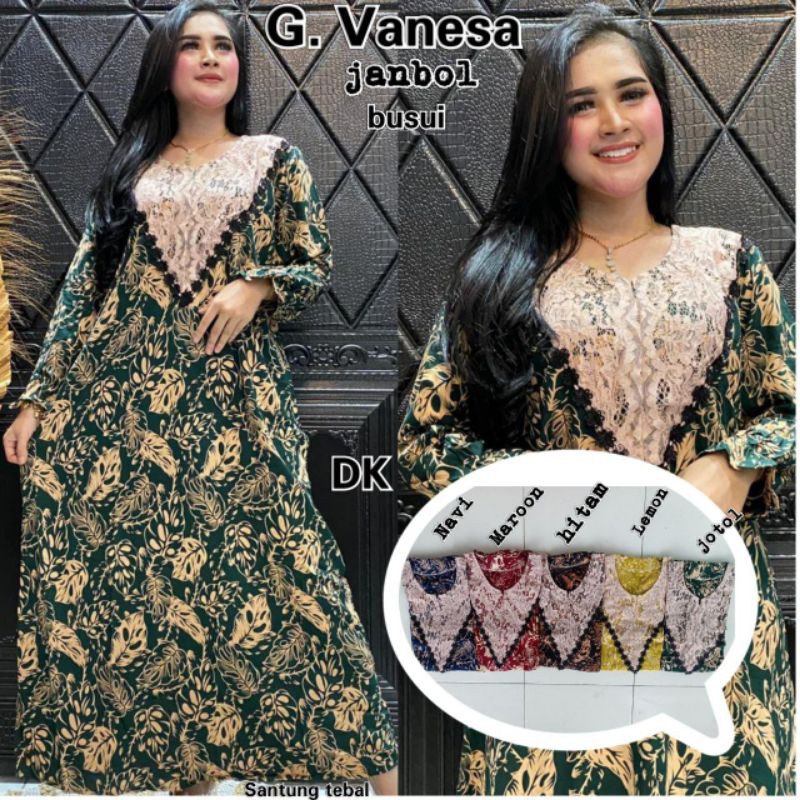 Daster Arab Motif Janda Bolong Jumbo Ld 135cm dan Standar 110cm Bahan Rayon Tebal Adem dan Halus