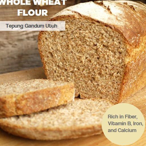 

【CT】 TEPUNG GANDUM UTUH 500 GR UNTUK ROTI GANDUM CAKE COOKIES / WHOLE WHEAT FLOUR