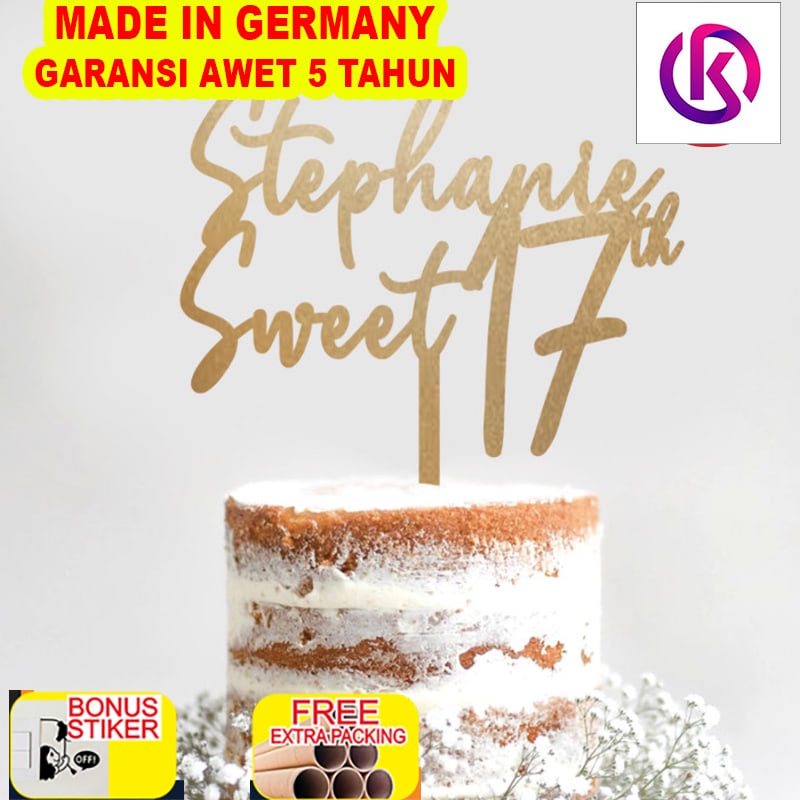 

Terlaris Custom Cake Topper Akrilik seventeen Topper Ulang Tahun - 10cm