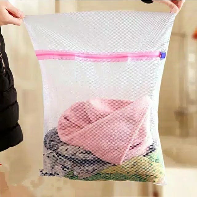 Laundry Bag Jaring Zipper Mesin Cuci