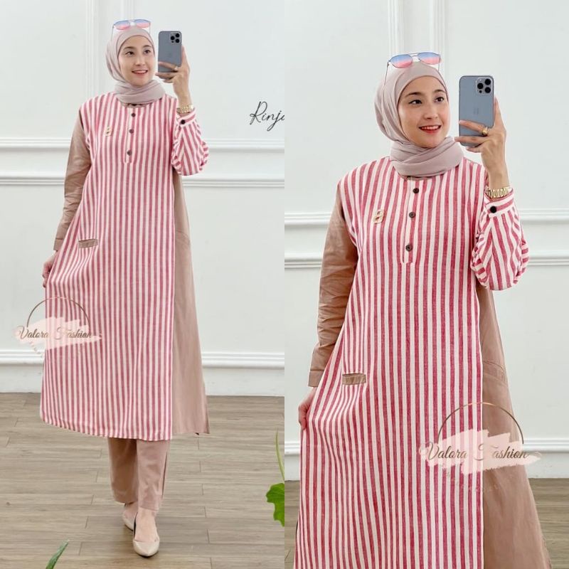 (NEW/COD) SETELAN TUNIK CELANA RINJANI SET  by GAGIL OVA