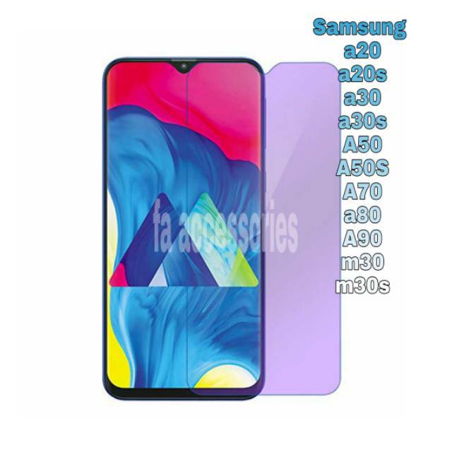 Tempered glass blue samsung a20 a20s a30 a30s a50 a50s a70 antiradiasi blue light screen protector