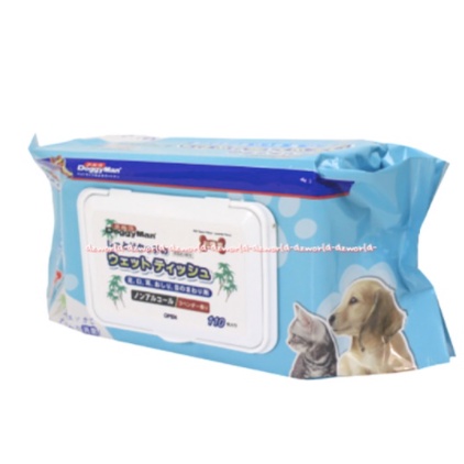 Doggyman Dog Wet Cleaner Lavender 110Pcs Tisu Basah Pembersih Lap Anjing Hewan Kucing Doggy Man Dogy Man