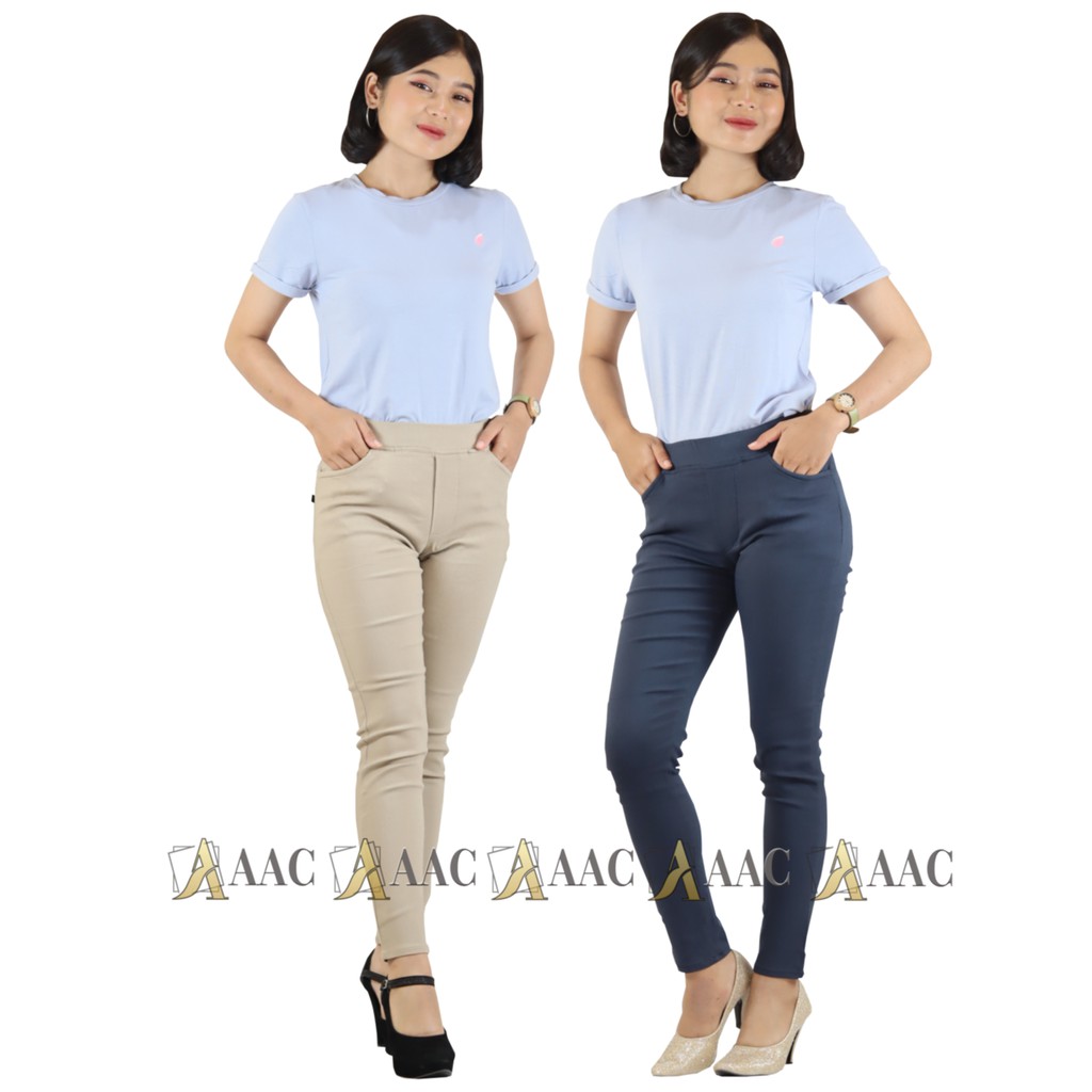 Celana Wanita Slim fit Bahan Tebal dan Melar New Elizabeth Pants