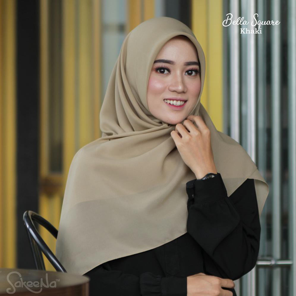 Cod Jilbab Bella Square Khaki