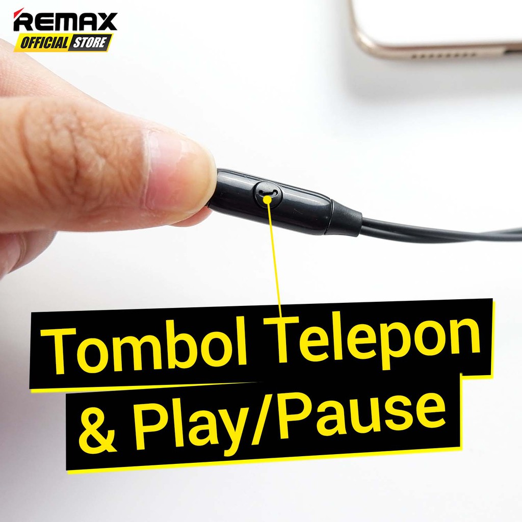 Remax RM-208 Wired Sleep Earphone Garansi Resmi / Earphone Murah / Earphone Terbaik / Earphone Remax