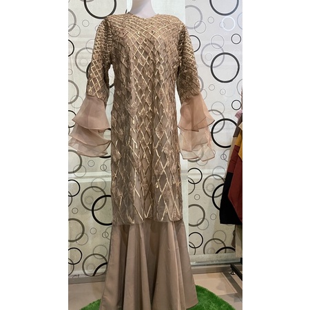 baju gamis mewah Brokat Tulle Premium