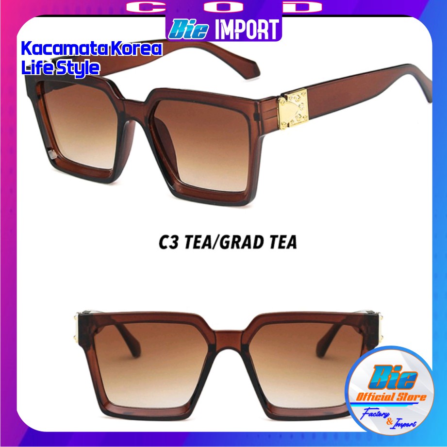 Kacamata Korea Style Retro Clasik Model Kotak Impor Best Seller