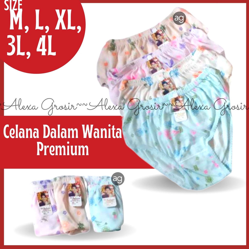 CD wanita murah M L XL 3L 4L celana dalam wanita murah katun adem //alexa