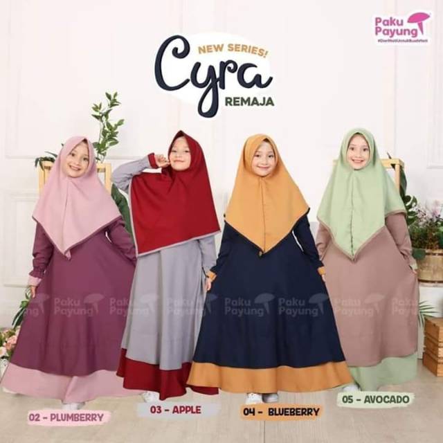 Gamis anak cyra paku payung