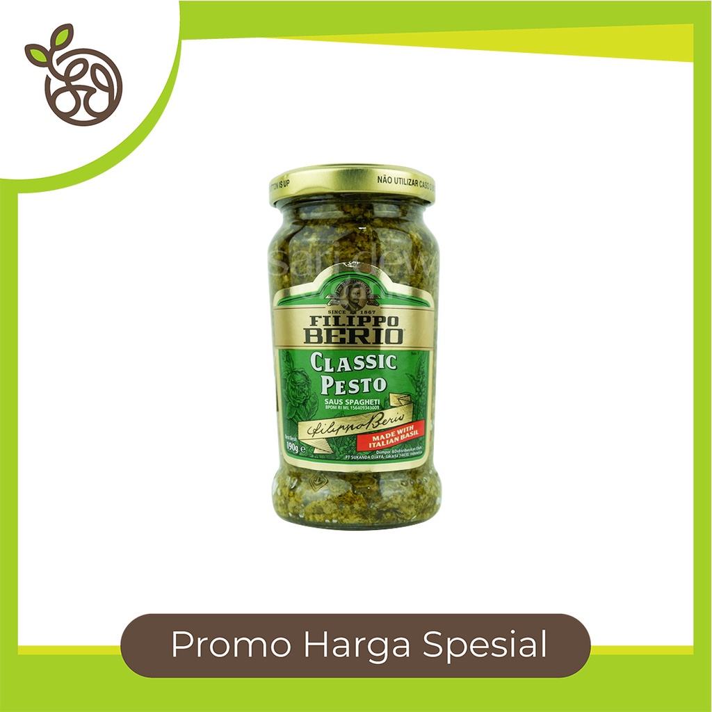 

FILIPPO BERIO CLASSIC PESTO SAUS SPAGHETTI WITH ITALIAN BASIL 190 GR