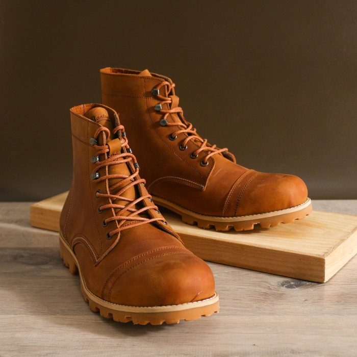 sepatu boot pria sepatu touring sepatu bikers model warior