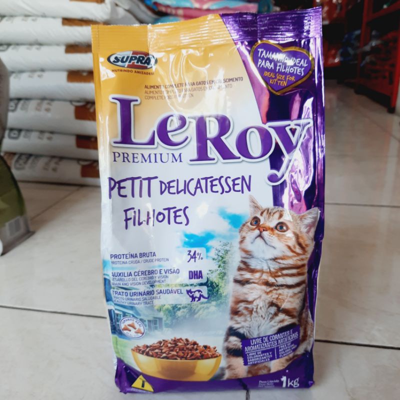 LEROY CAT 1KG FRESH PACK KITTEN PREMIUM MAKANAN KUCING IMPORT BRAZIL