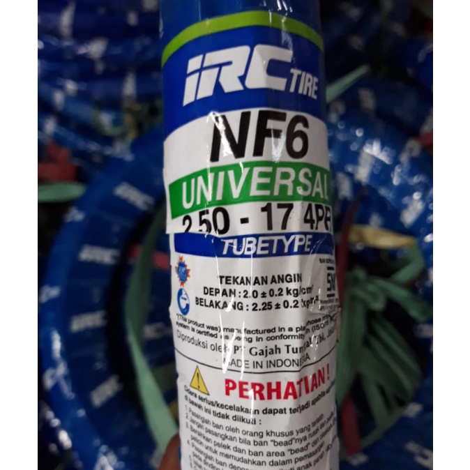 BAN LUAR 250-17 NF6 TT TUBETYPE IRC 250 RING 17 batik lurus Astrea