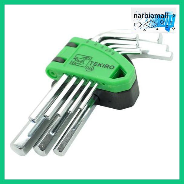 5Ty6R7T- Tekiro Kunci L Set 8 Pcs Mm (Pendek) /Kunci L Set 79Tr6T8-