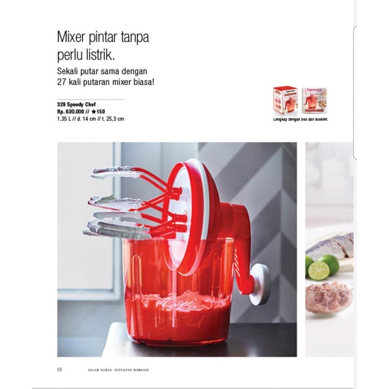 tupperware Speedy Chef - pengocok kocokan pengaduk adonan mixer manual
