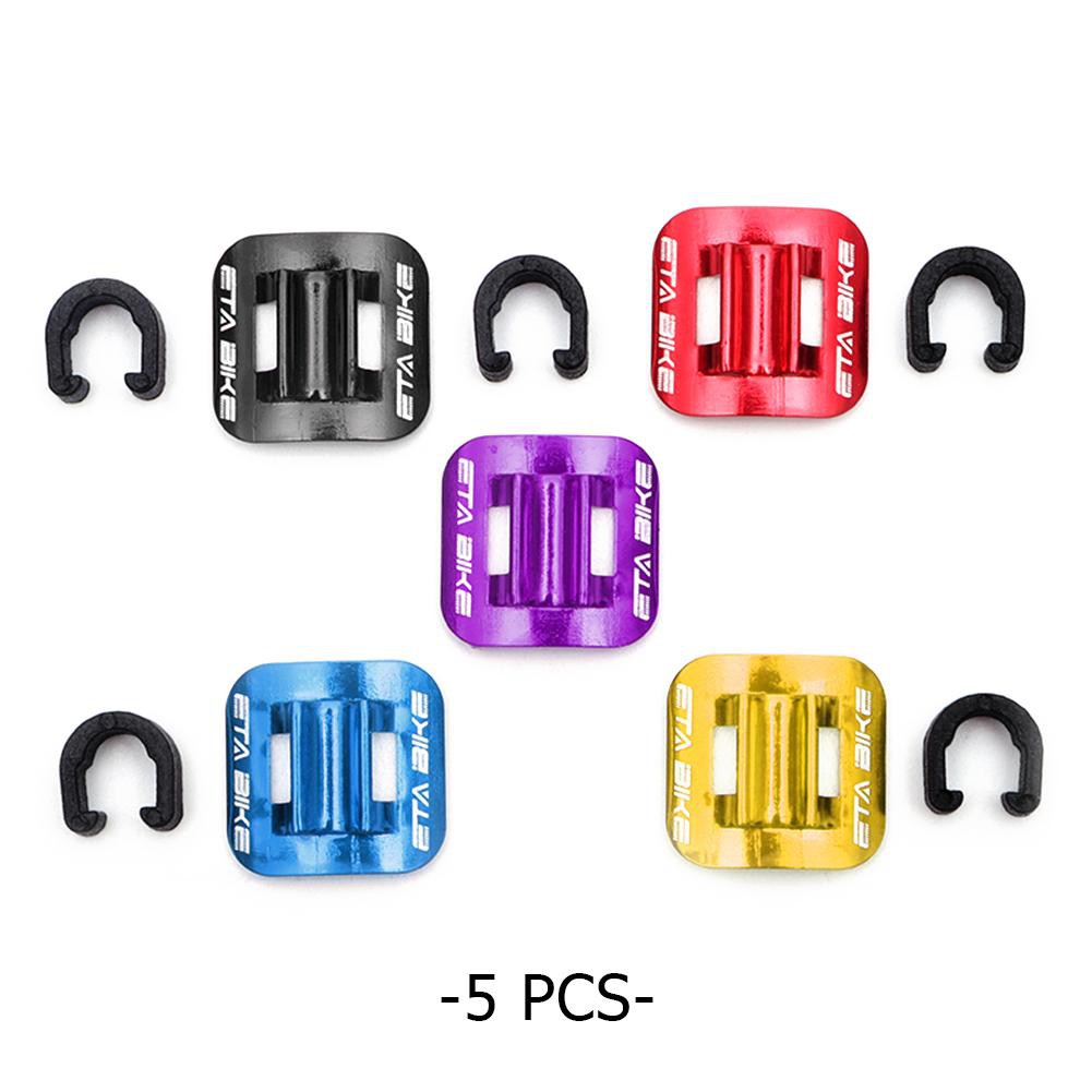 MOJITO 5pcs Bike Brake Cable Guide Clips Bicycles Aluminium Alloy C Buckles Clamps