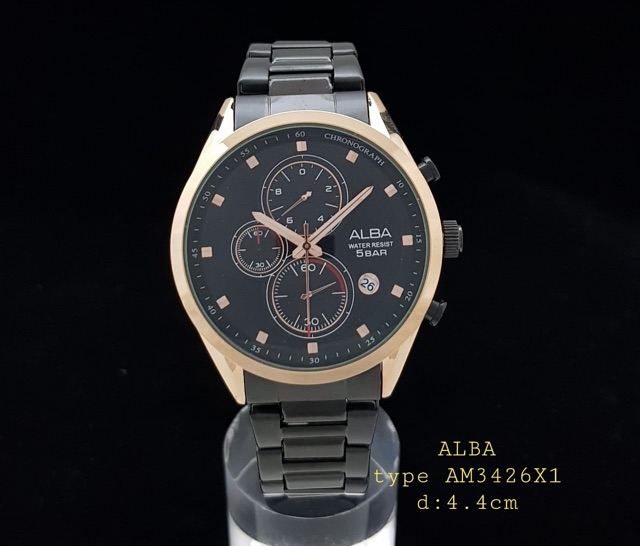 Jam tangan rantai cowok chrono aktif. Free box