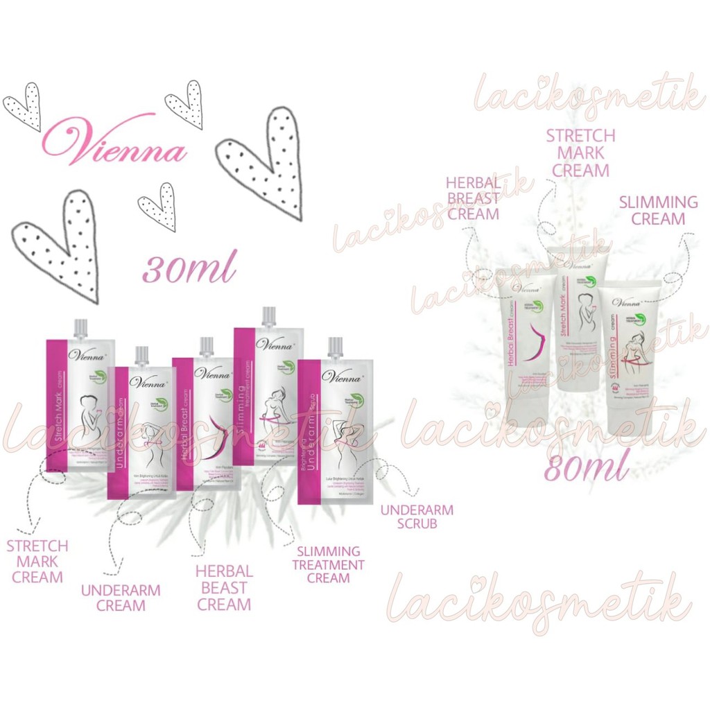 ✨LACIKOSME✨ VIENNA BREAST CREAM BODY TREATMENT UNDERARM CREAM STRETCHEMARKS - BPOM
