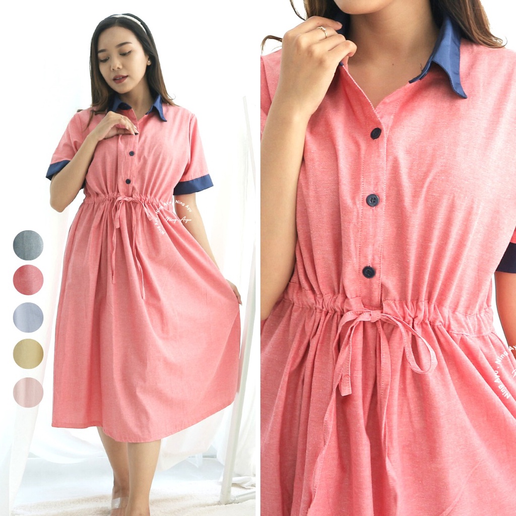 NINGAYU Dress Kerja Tali Serut ALICIA - DRO 996