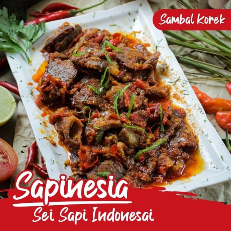 

Daging Asap Sei Sapi Frozen Rasa Sambel Korek
