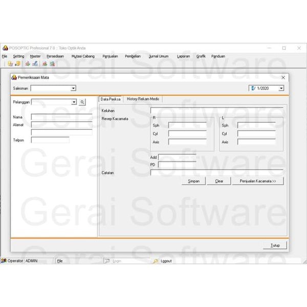 POS OPTIC PRO Software Toko Kacamata Optik Terbaru v6 v7 sama aja - liseni