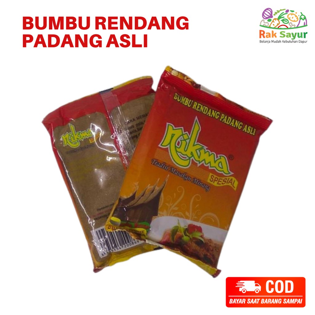 

Bumbu Rendang Randang Padang Asli Nikma 50gr Bumbu Dapur Minang Instan Masak Rak Sayur Padang