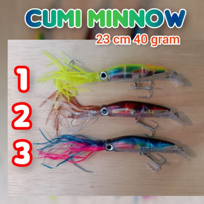 Umpan Lure Minnow Cumi 40 gram Trolling